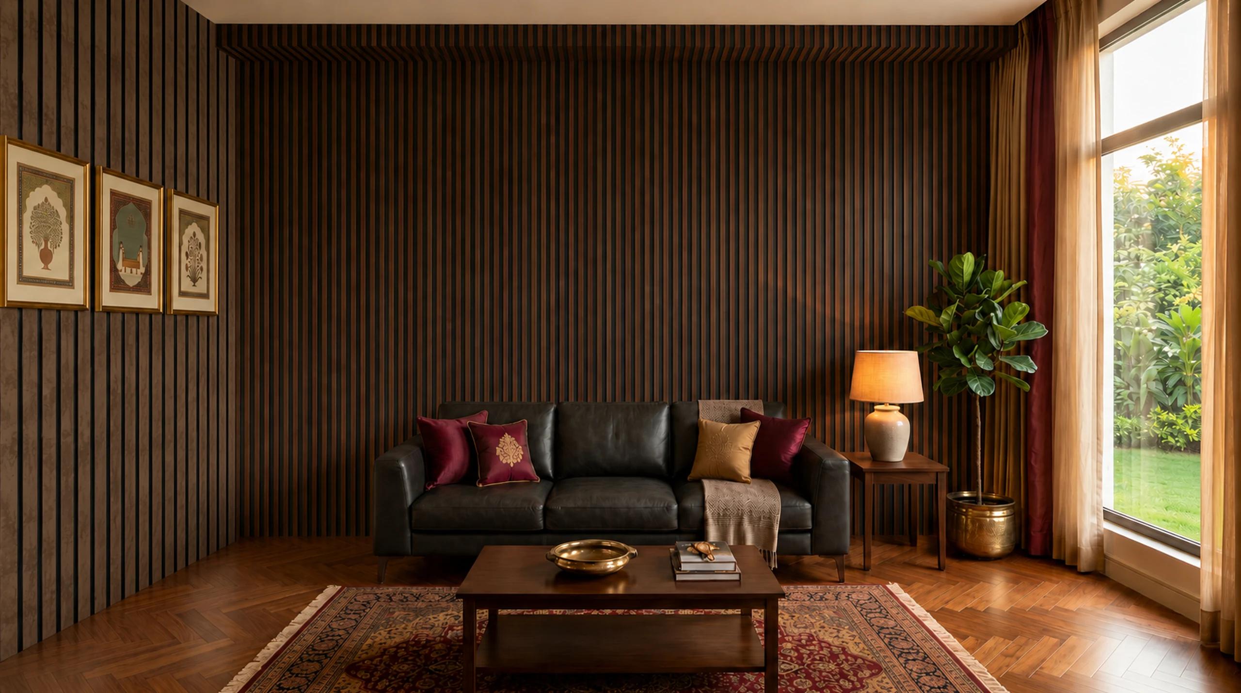 Living room clad in Decoinn surfaces