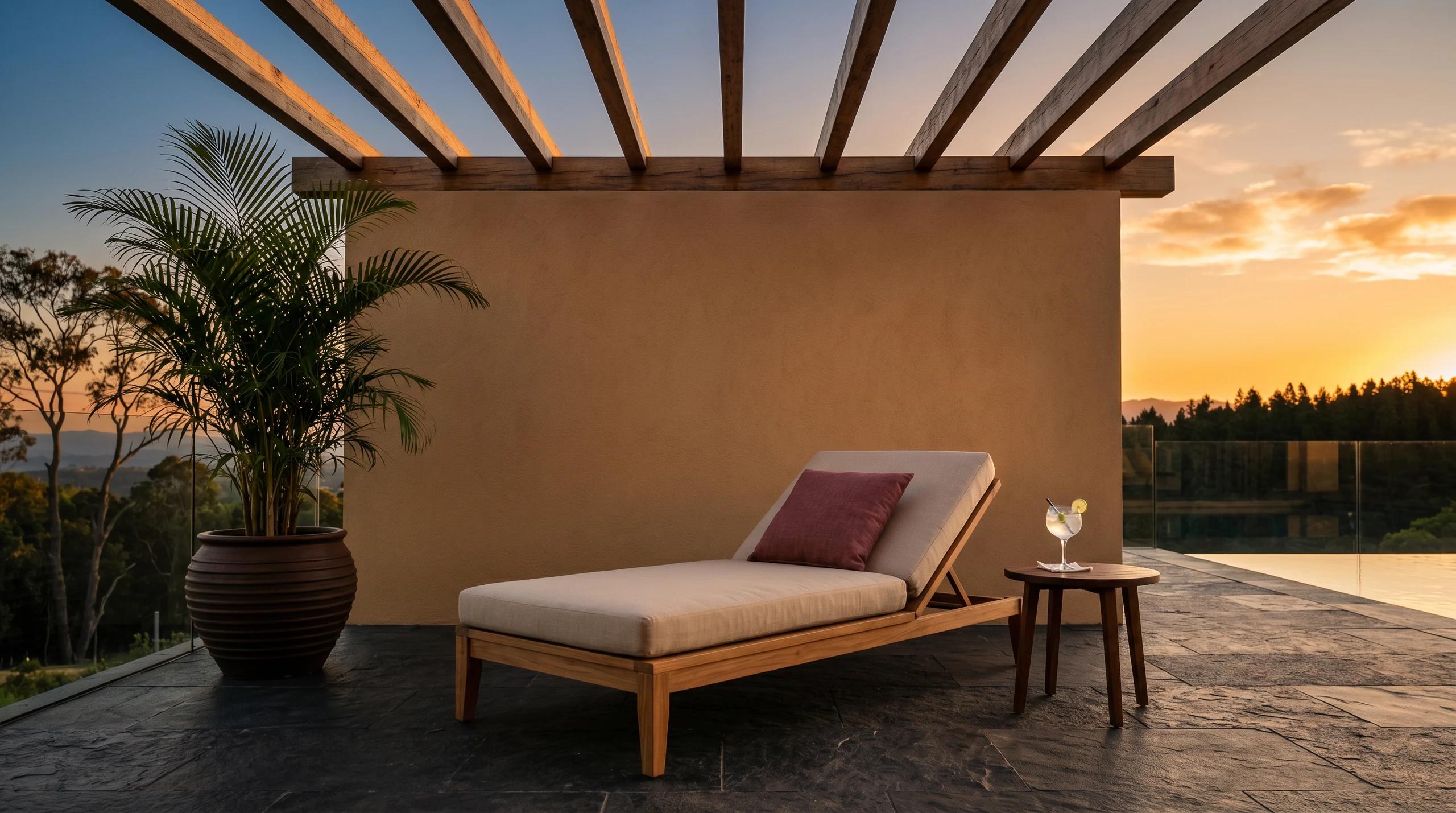 Outdoor patio before Decoinn surfaces