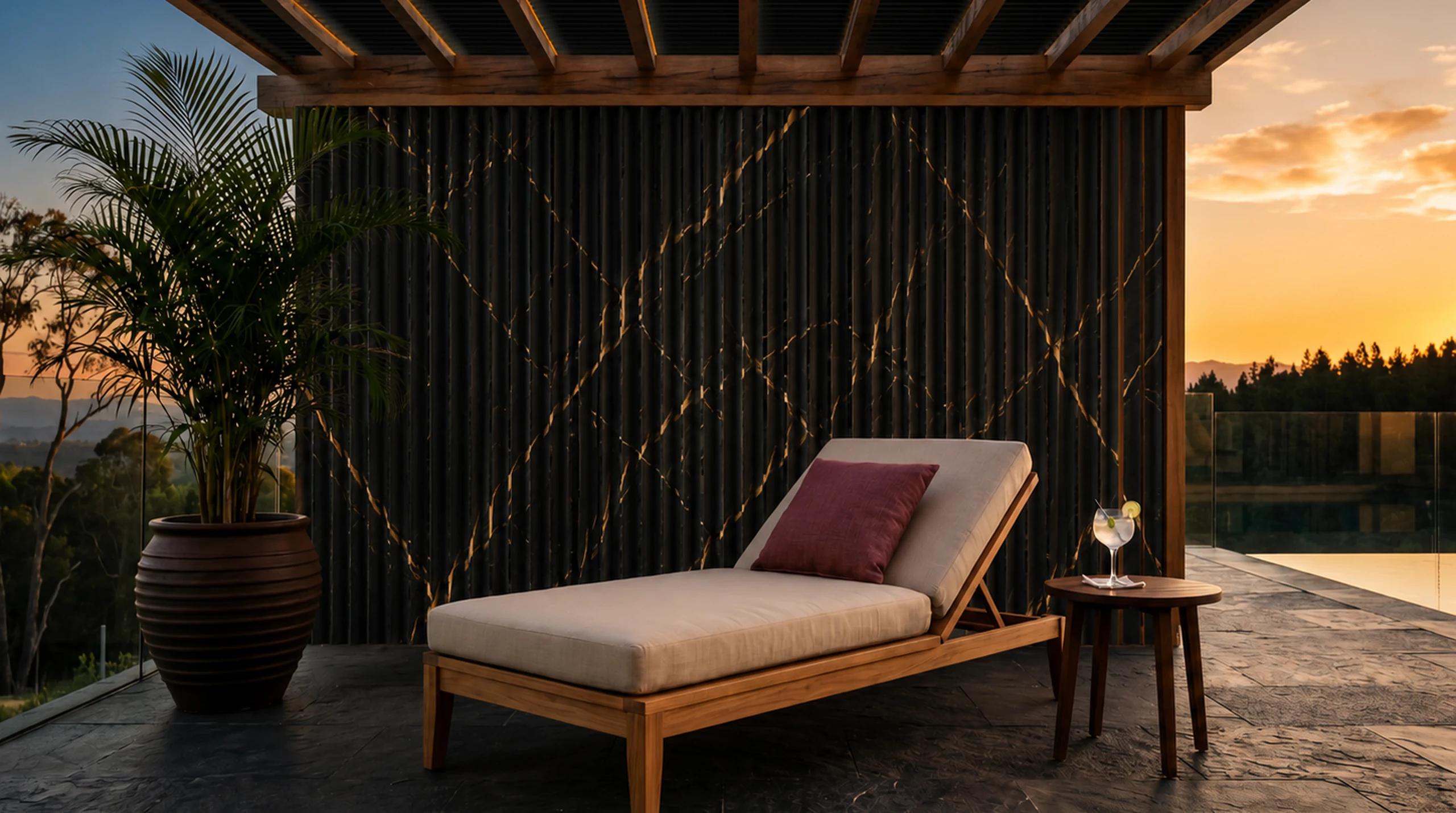 Outdoor patio clad in Decoinn surfaces